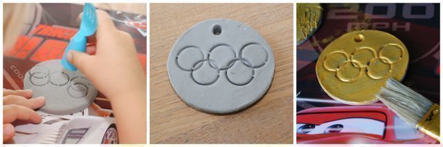 DIY Olympic medals from clay